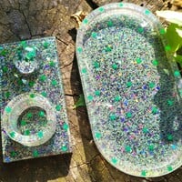  420 Matching Rolling tray and Incense Holder set - Thumbnail 1