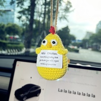 Crochet Car Hanging Positive Food Collection Carrot Pineapple Avacado Fry Mushroom Pear Broccoli Car Decor Desk Decor Gift Ideas - Thumbnail 4