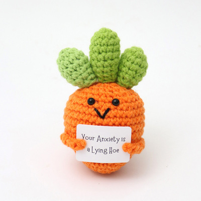 Crochet Positive Carrot Car Decor Hanging Desk Decor Gift Ideas