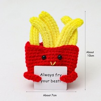 Crochet Positive Fry Car Decor Hanging Desk Decor Gift Ideas - Thumbnail 1