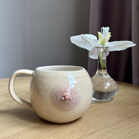 "Handmade Ceramic Mug – Unique Pierced Breast Design for Bold Art Lovers" - Thumbnail 1
