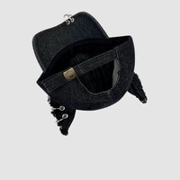 Grunge Punk Ripped Denim Cap With Ears - Thumbnail 5