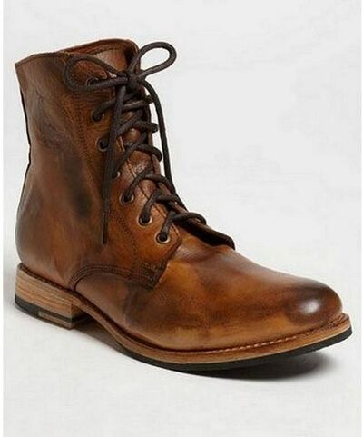 Handmade Men's Vintage Beauty Formal Wear Lace Up Boot
