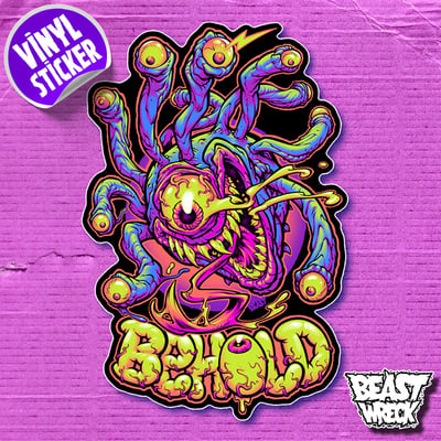 Behold 50th vinyl sticker