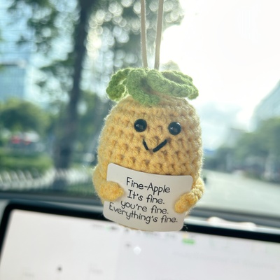 Fine apple car hanging handmade crochet positive gift