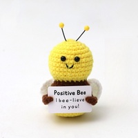 I Bee lieve in you Car Hanging Handmade Crochet Positive Gift - Thumbnail 2