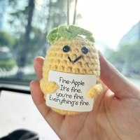 Fine Apple Car Hanging Handmade Crochet Positive Gift - Thumbnail 1