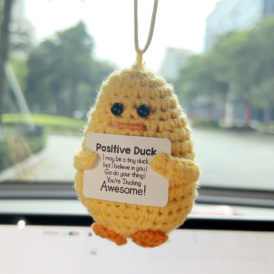You are duckling awesome car hanging handmade crochet positive gift