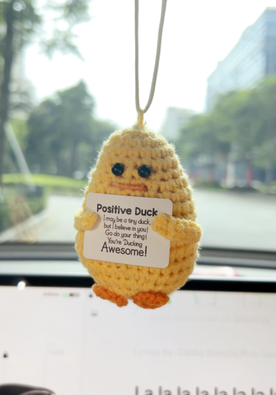 You Are Duckling Awesome Car Hanging Handmade Crochet Positive Gift