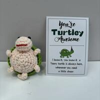 You are Turtley Awesome Handmade Crochet Gift Car Decor Desk Decor - Thumbnail 4