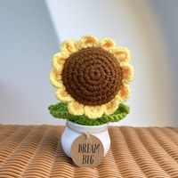 Custom Crochet Sunflower Plants Gifts Decor, Encouragement Daily Positive Affirmations, Birthday Gift, Thank Youift - Thumbnail 4