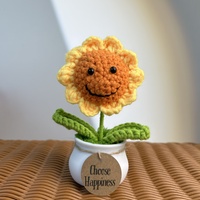Custom Crochet Sunflower Plants Gifts Decor, Encouragement Daily Positive Affirmations, Birthday Gift, Thank Youift - Thumbnail 2