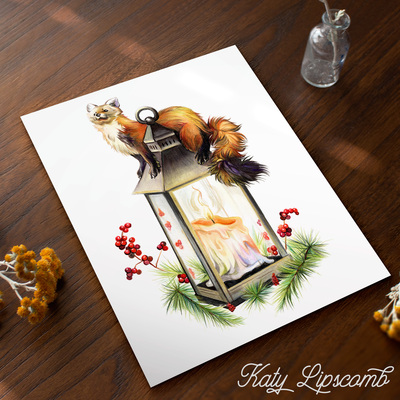 Lantern pine martin - print