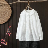 New sweet baby collar lace loose long-sleeved blouses - Thumbnail 2