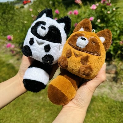 Pocket friend plush toys - tanuki colors