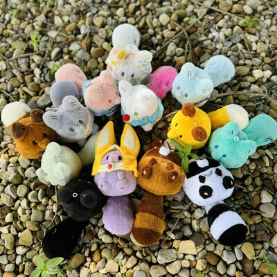 Pocket friend plush toys - anxiety fox colors