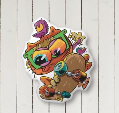 ALLEYCAT WACKY 16×16 Custom-shaped pillow