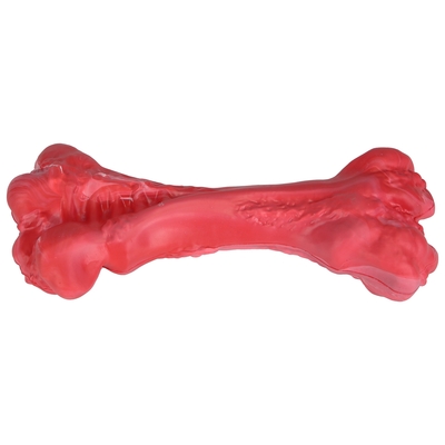 Dog chew toy dog teething toy dog chew bone with beef flavor suitable for aggressive chewers small medium large dogs-red-large