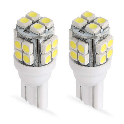 10pcs 12v t10 led light bulb wedge base interior dome map led lights license plate trunk side positioning lights 6000k white