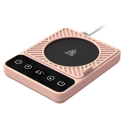 Desktop electric mug warmer auto shut off timer setting 6 temperature levels cup warmer for milk tea cup heating plate-pink