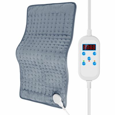 Electric heating pad - 22.8x11.4" - pain relief for shoulder, neck, back, spine, legs, feet - 9 temp levels, 4 timer modes