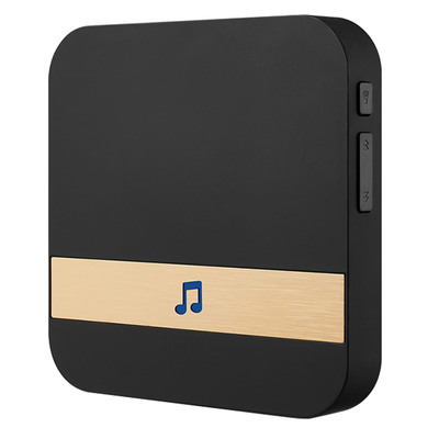 Plug in chime receiver dingdong entry door alarm bell 433mhz 90-250v doorbell with volume 52 melody adjustments-black