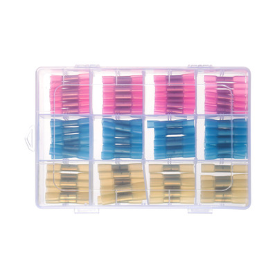 125pcs heat shrink butt connector solder seal wire connector electrical terminals kit waterproof insulated copper