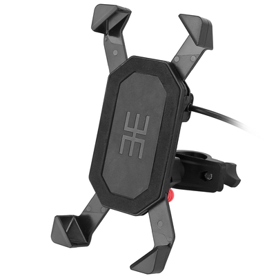 Handlebar mirror mobile phone holder bicycle bike motorcycle bracket mount for 4in-6.5in screen usb rechargeable