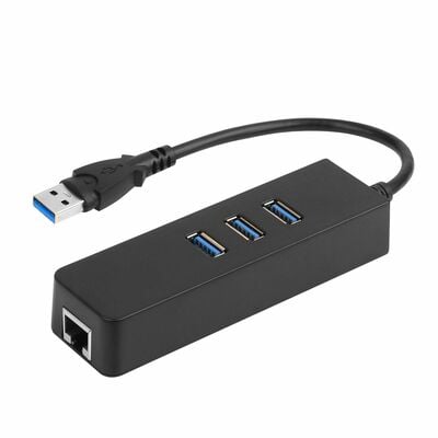 3-port usb 3.0 hub   gigabit ethernet adapter - 10/100/1000 mbps lan converter - rj45 wired usb network adapter