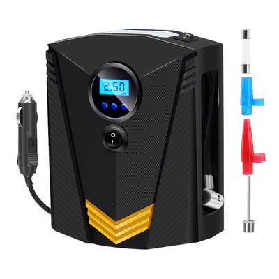 Tire inflator 12v dc 100w 150psi digital tire pump w/lcd display electric air compressor pump 20l/min air flow