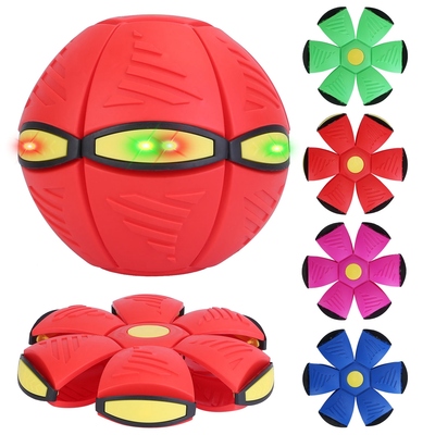 4 pack flying saucer ball electric colorful flying toy ufo ball with led lights for pet children outdoor toy