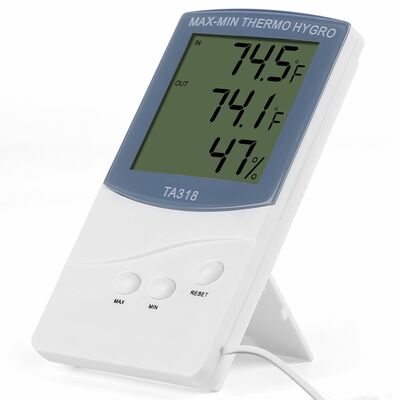 2-in-1 digital hygrometer thermometer - lcd display - indoor/outdoor - room/greenhouse - pet/reptile - 2.8in