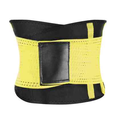 U-shaped slimming waist belt body abdominal shapewear sport tummy cincher bands office ladies postpartum mothers-yellow-small