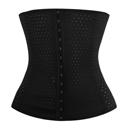 U-shaped slimming waist belt body abdominal shapewear memory fabric office ladies postpartum mothers-black