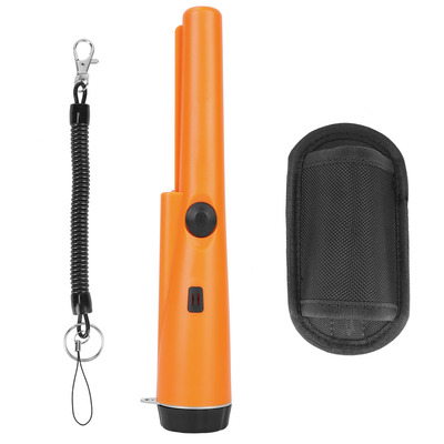 Metal detector pinpointer handheld pin pointer probe wand sensitive gold digger hunter w/ holster retractable hanging wire