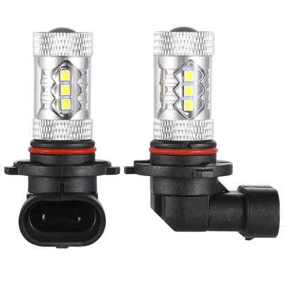 2pcs 980lm 80w 9006 hb4 led fog drl light bulb ip68 waterproof 16 2835 leds 360? beam angle 6000k white