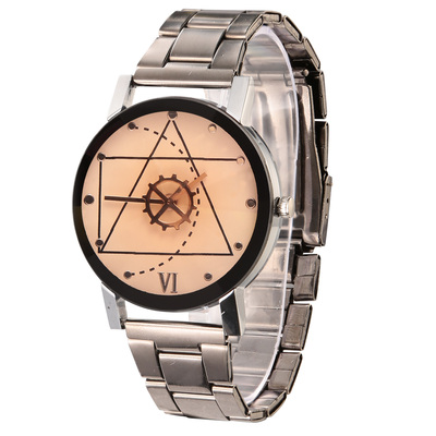 Couples quartz watch men women stainless steel wrist watch ultra-thin cutting craft luxury fashion-white