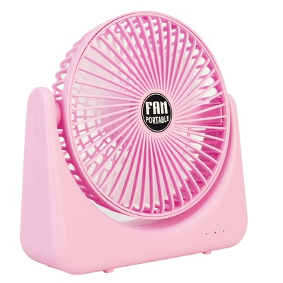 6.5in desk fan usb powered 2 speeds table cooling fan tilt quiet desktop fan for bedroom office-pink