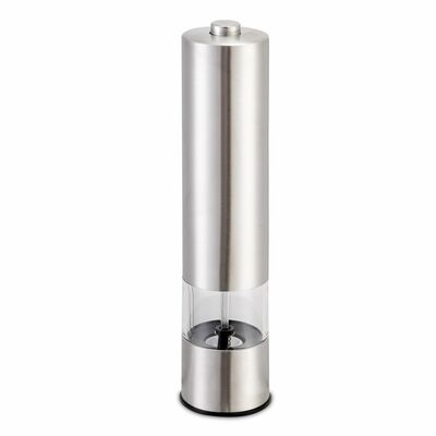 Stainless steel electric salt pepper grinder - adjustable coarseness, battery operated, easy refill
