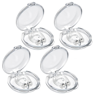 4pcs magnetic nose clip anti snoring device sleeping aid comfortable and reusable for men and women
