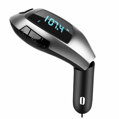 Fm transmitter: car usb charger, hands-free call, mp3 player. supports u disk & tf card reading.