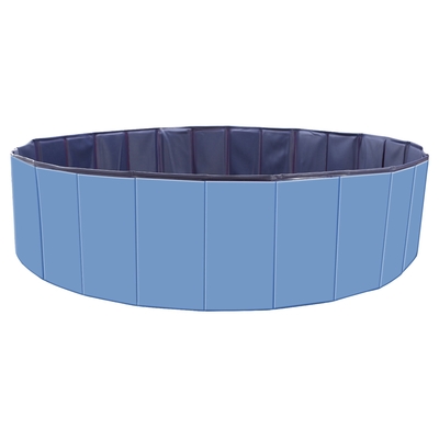 Foldable pet swimming pool pvc kiddie baby dog swim pool bathing tub playmat kids pools-blue