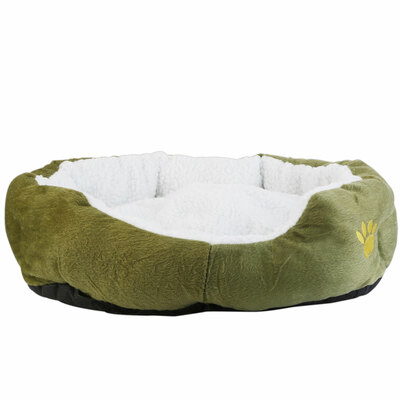 Pet dog bed soft warm fleece puppy cat bed dog cozy nest sofa bed cushion for s/m dog-green