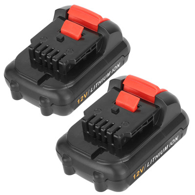 2 packs 12v li-ion power tool battery replacement compatible with dewalt dcb123 dcb127 dcb122 dcb124 dcb121 dcb120 dcb125