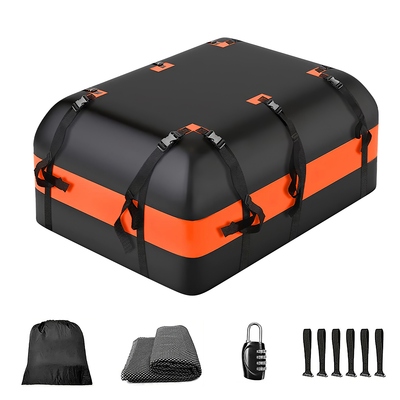Cargo carrier bag rooftop travel bag 16 cubic feet waterproof luggage storage carriers anti-slip mat suit for all vehicle