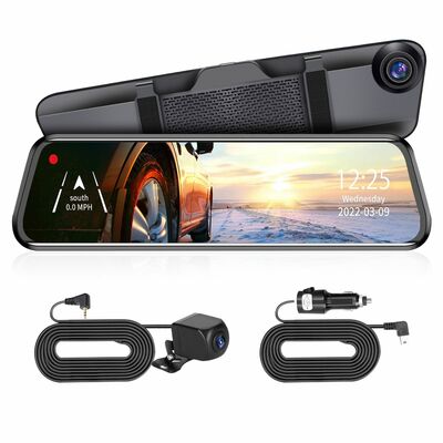 4k 12in car dvr dash cam recorder 170? loop recording motion detection night vision voice control app control g-sensor