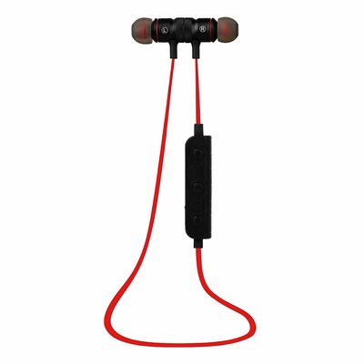 Sweat-proof wireless neckband earbuds for gym, running, hiking - call alert, number broadcast - in-ear, headsets-black