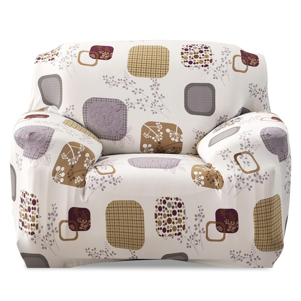 Sofa Cover Printed Stretch Sofa Furniture Cover Soft Sofa Slipcover Polyester Furniture Protector Cover-Multi-1-Seat