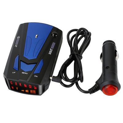 Radar detector car 16 band v7 speed safety voice alert car radar led display city highway mode auto 360? detection