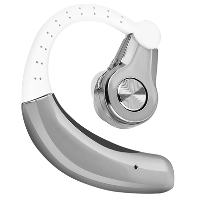 Wireless earpiece right in-ear wireless earphone w/ mic earhook for business office driving 120hrs playtime-silver